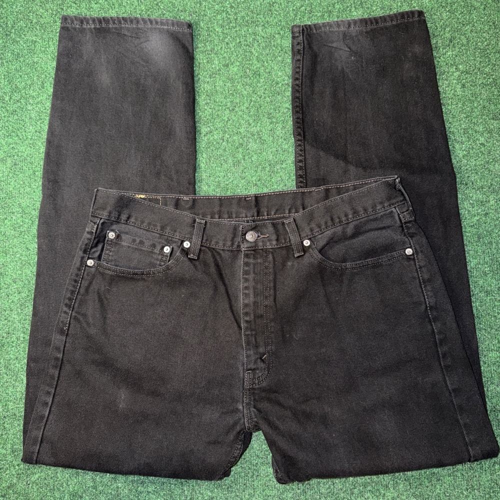 Vintage Levi's 505 Black Denim Jeans Men's 38x34 Regular Fit 107
